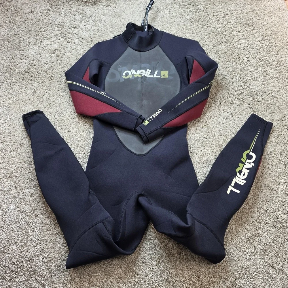 O'Neill Wetsuit Mens S Black Hammer 3/2 Chest Zip‎ Lined Neoprene Surfing